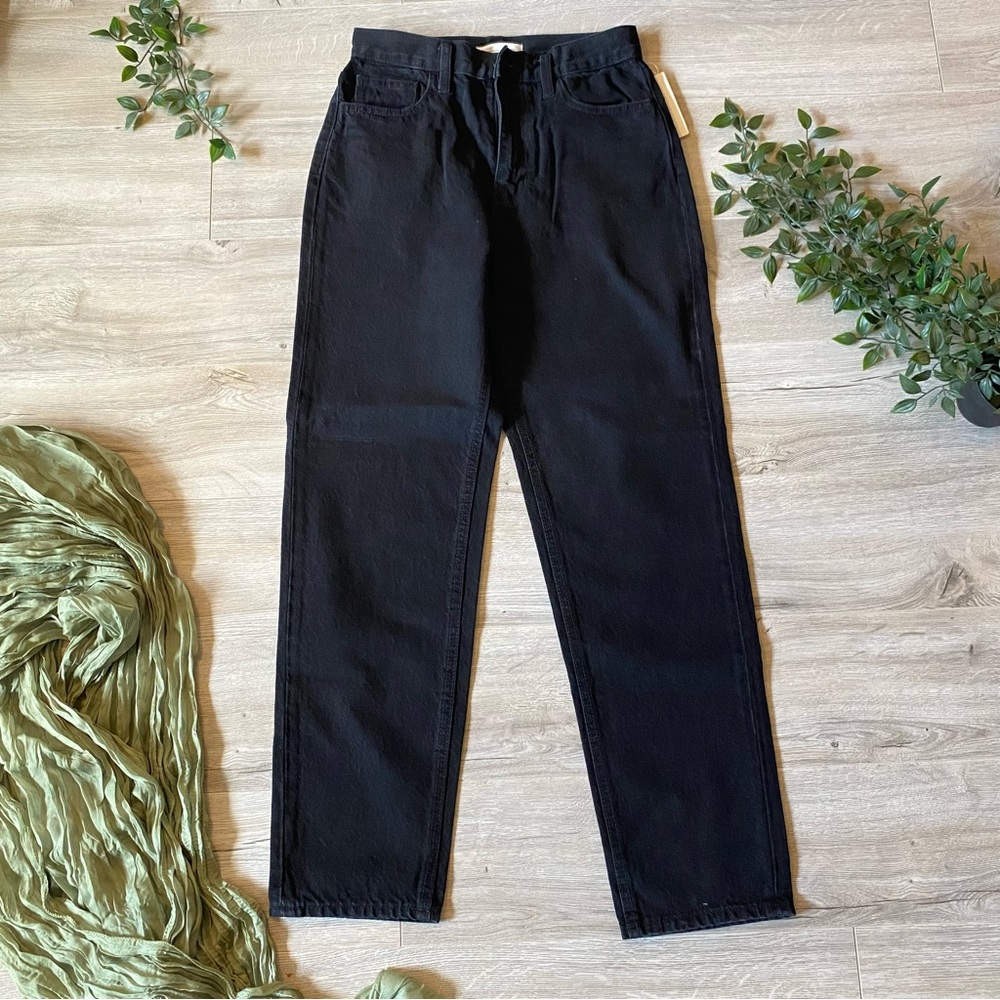 Oak & Fort high rise long black jeans